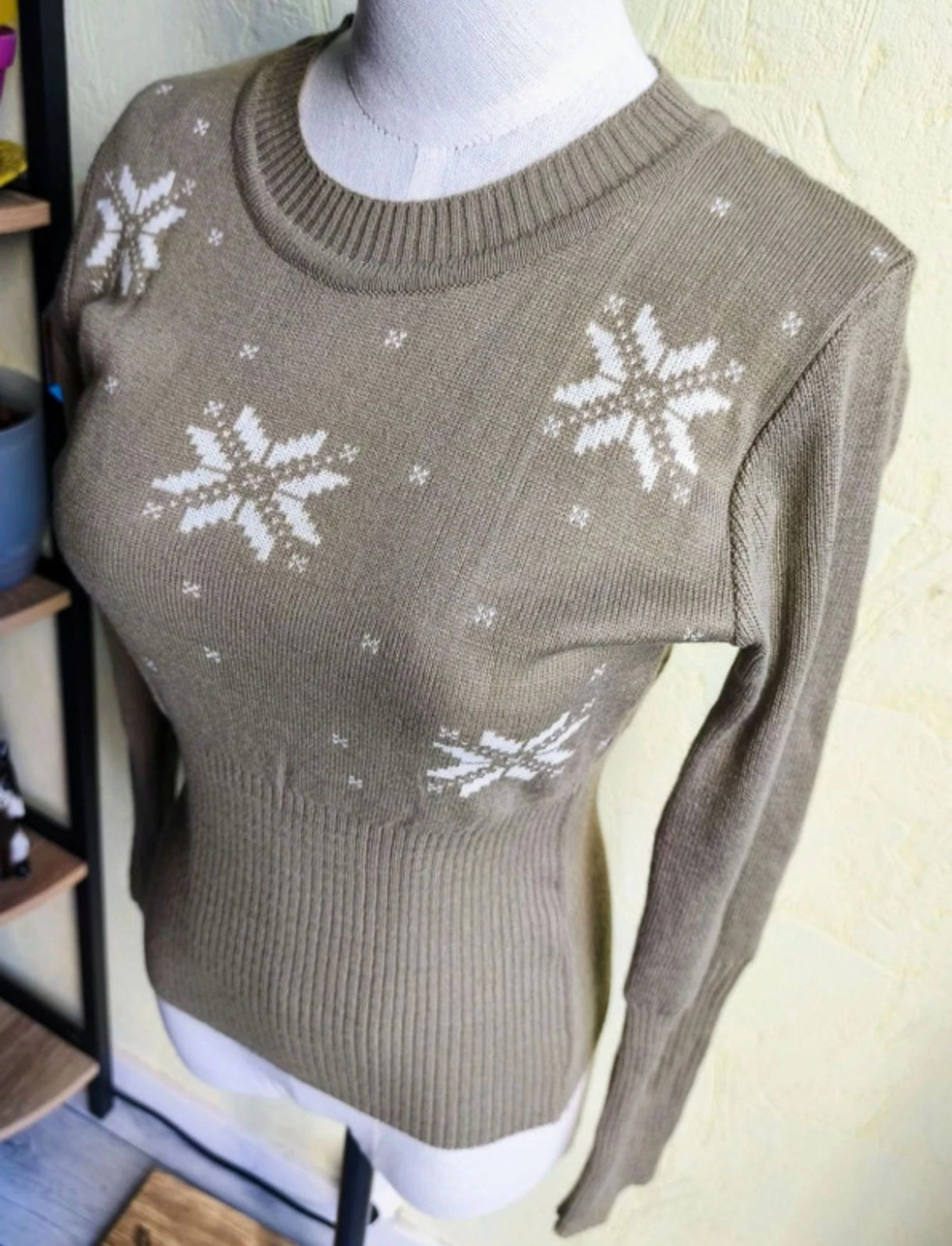 🤎 Suéter con copos estilo invierno – photo 2